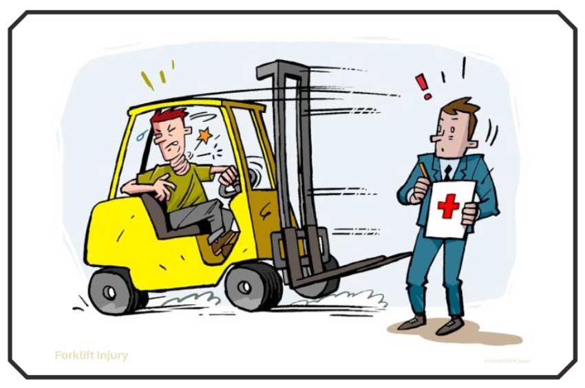 What are the main causes of injuries when using forklifts?