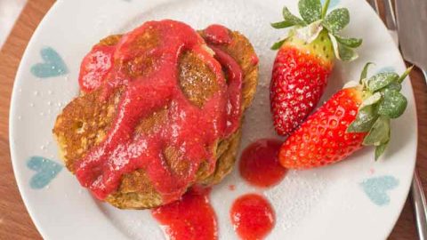 Heart-Shaped Whole-Wheat Pancake